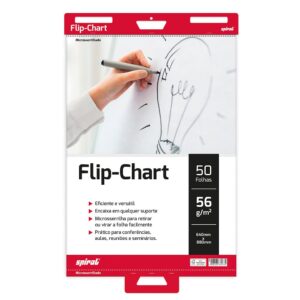 Bloco flip chart 64x88cm (c/50 fls) Spiral PT 1 UN