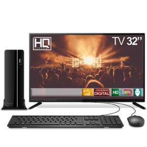 Computador TV 32" PC Intel Core i5 8GB 1TB HDMI Áudio EasyPC Play