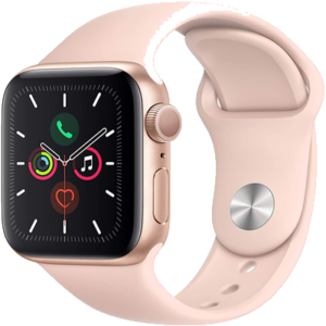 Relogio Smart Apple Watch S5 Rosa-Aluminio e Correia Esportiva