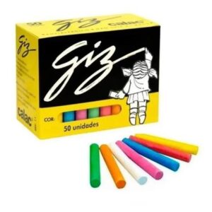 Giz Escolar Colorido Antialérgico - 50unid