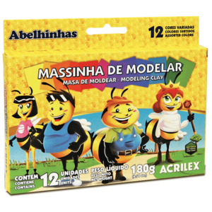Massa de Modelar Acrilex 180g 12 Cores