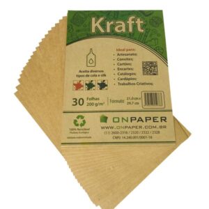 Papel Kraft 250g A4 Pacote com 150 folhas