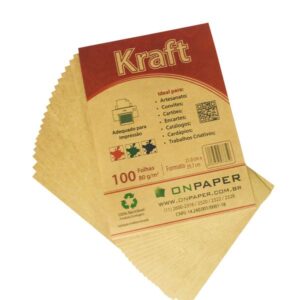 Papel Kraft A4 80gr - Monolúcido com 200 folhas